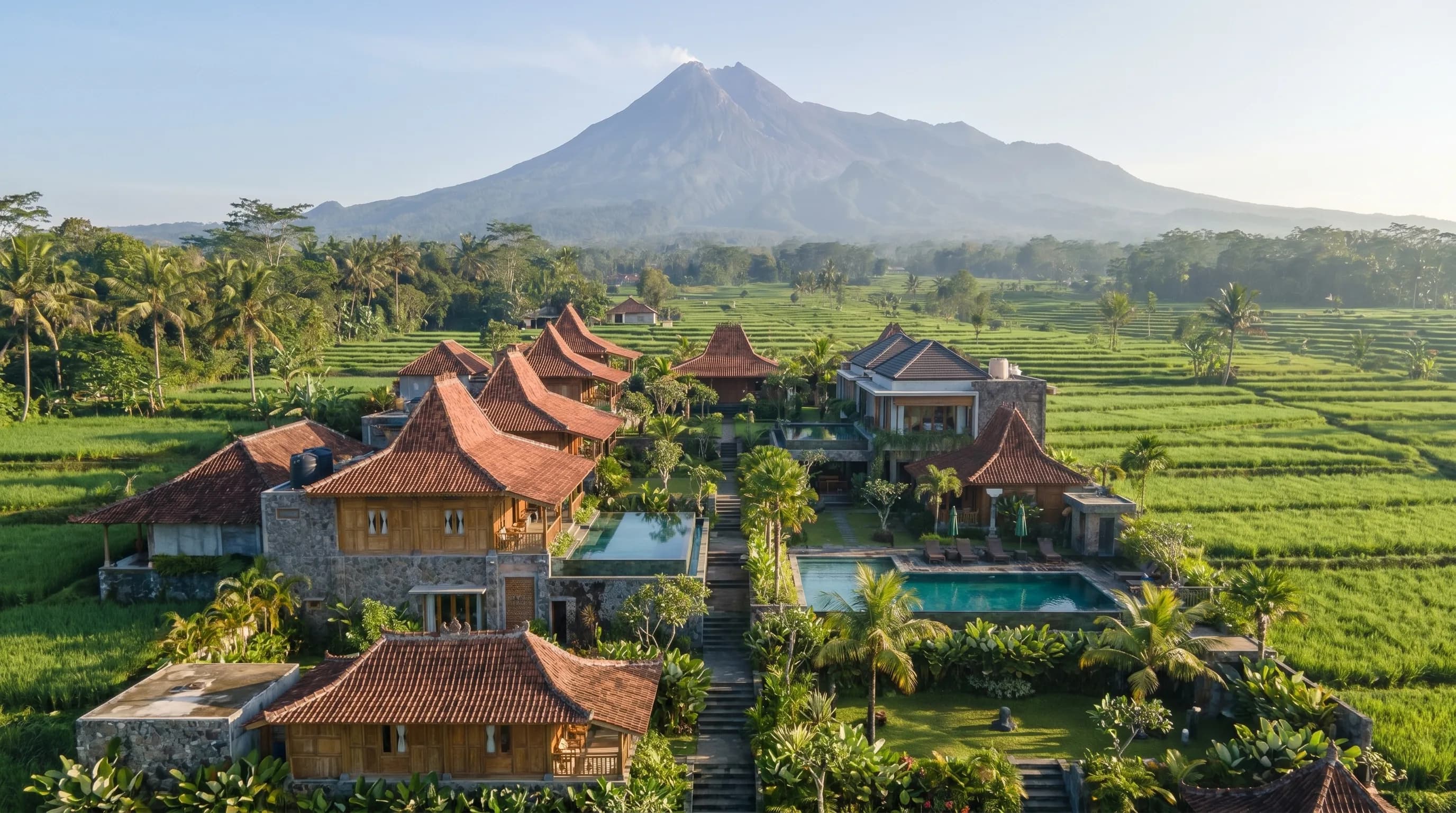 Omah Merapi Boutique Hotel, pemandangan kaki Gunung Merapi